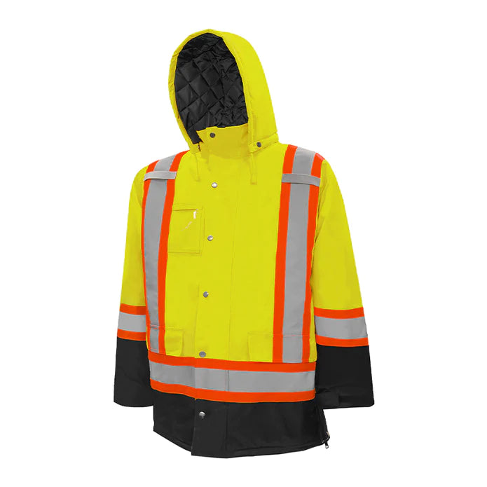 Hi-Vis Winter Traffic Parka by Ground Force - Style TP1