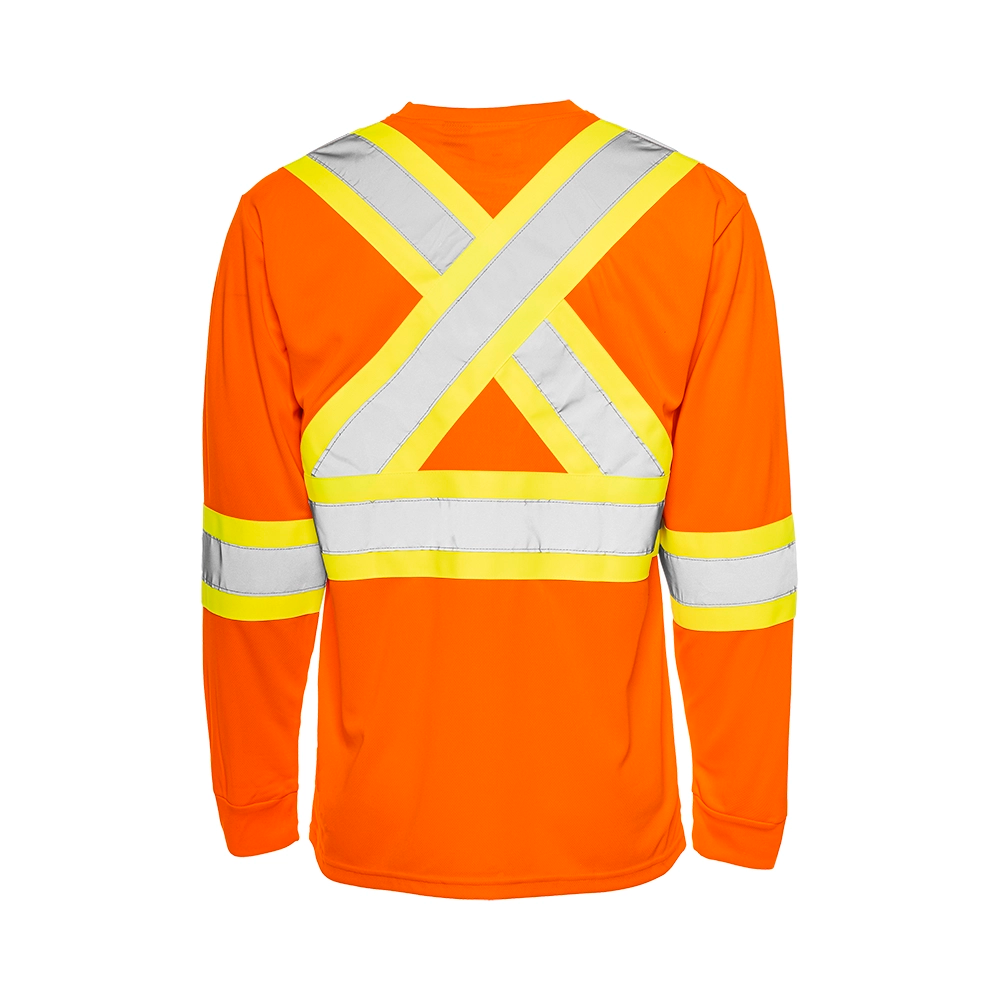Hi-Vis Long Sleeve Polyester T-Shirt by Ground Force - Style TT2
