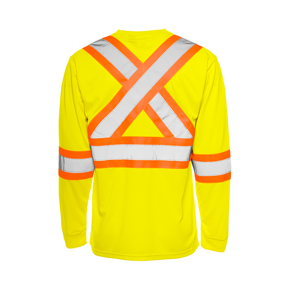 Hi-Vis Long Sleeve Polyester T-Shirt by Ground Force - Style TT2