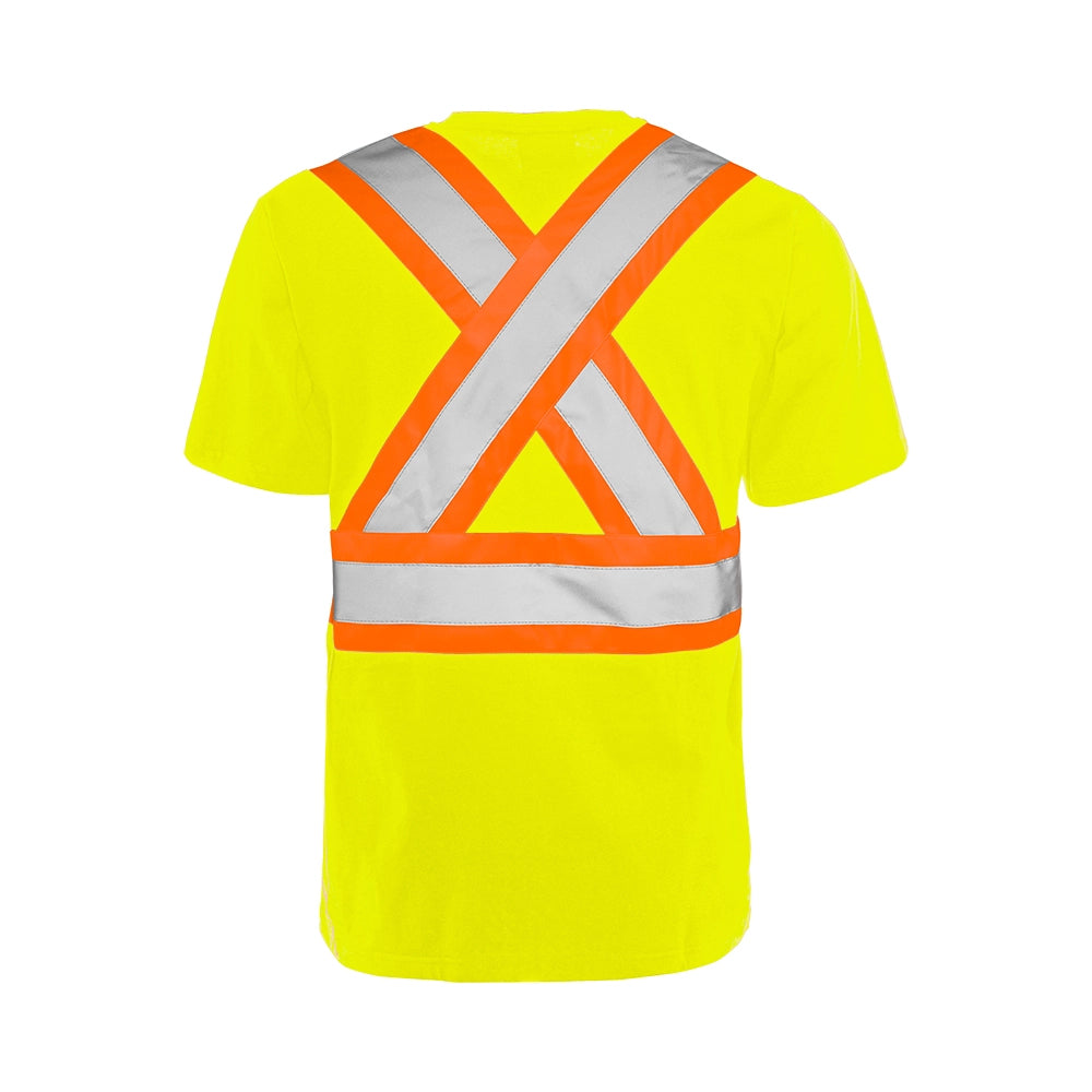 Hi-Vis 100% Cotton Short Sleeve T-Shirt by Ground Force - Style TT3