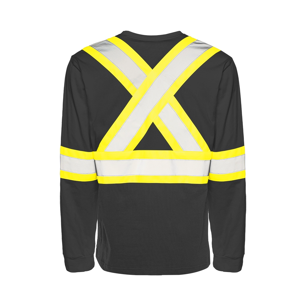 Hi-Vis 100% Cotton Long Sleeve T-Shirt by Ground Force - Style TT4