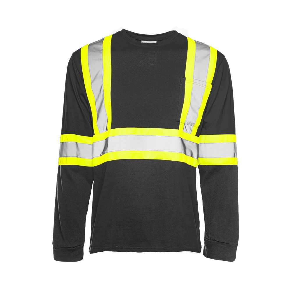 Hi-Vis 100% Cotton Long Sleeve T-Shirt by Ground Force - Style TT4