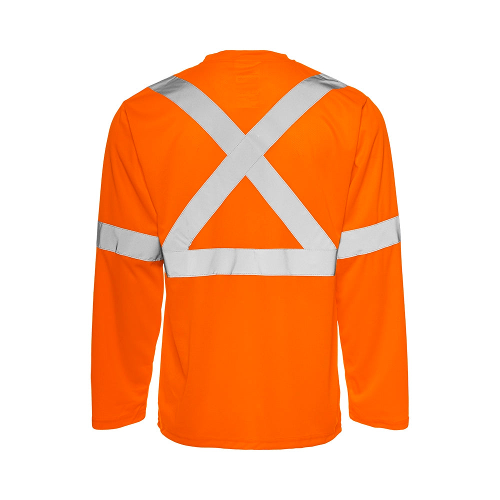 Hi-Vis Long Sleeve Polyester T-Shirt by Ground Force - Style TT6