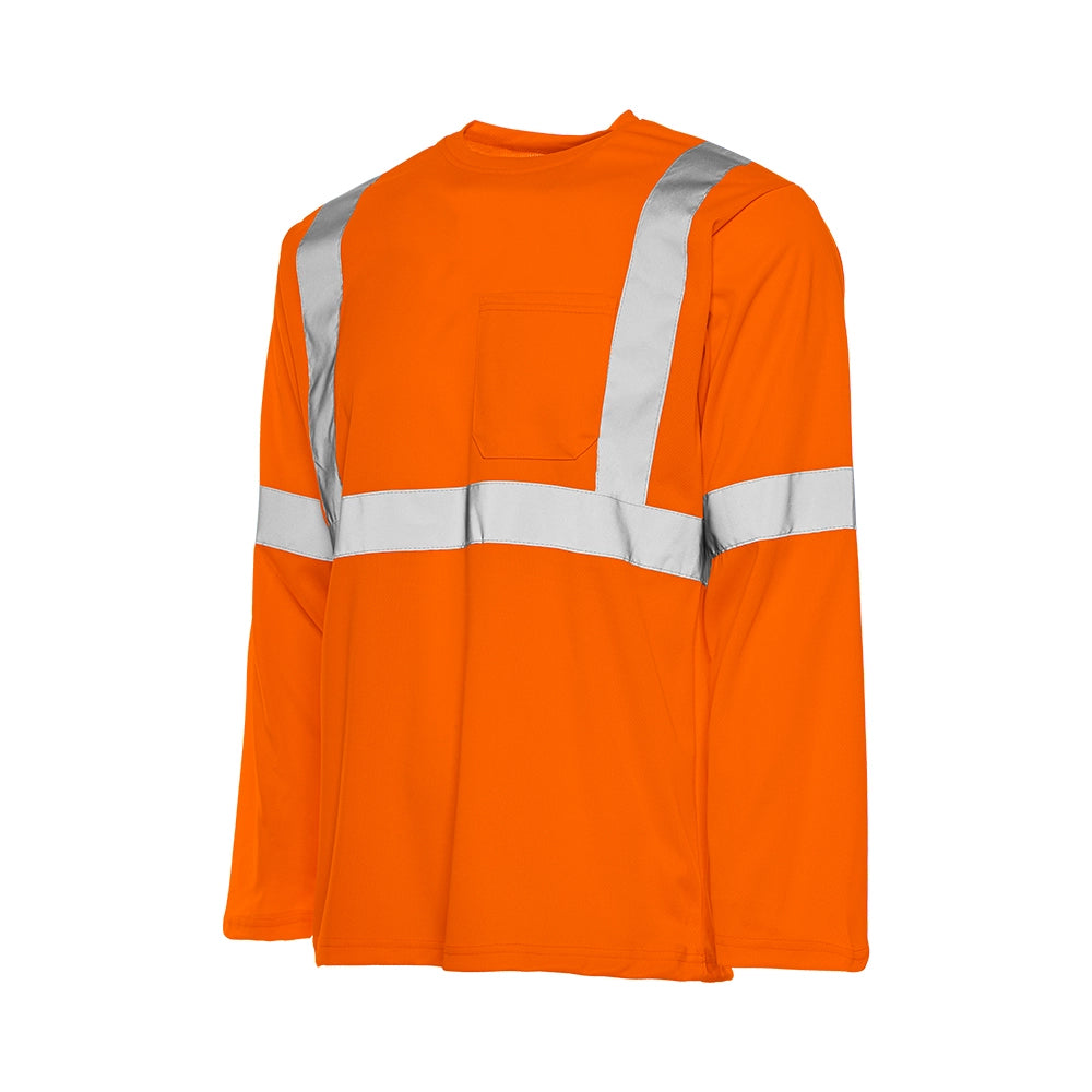 Hi-Vis Long Sleeve Polyester T-Shirt by Ground Force - Style TT6