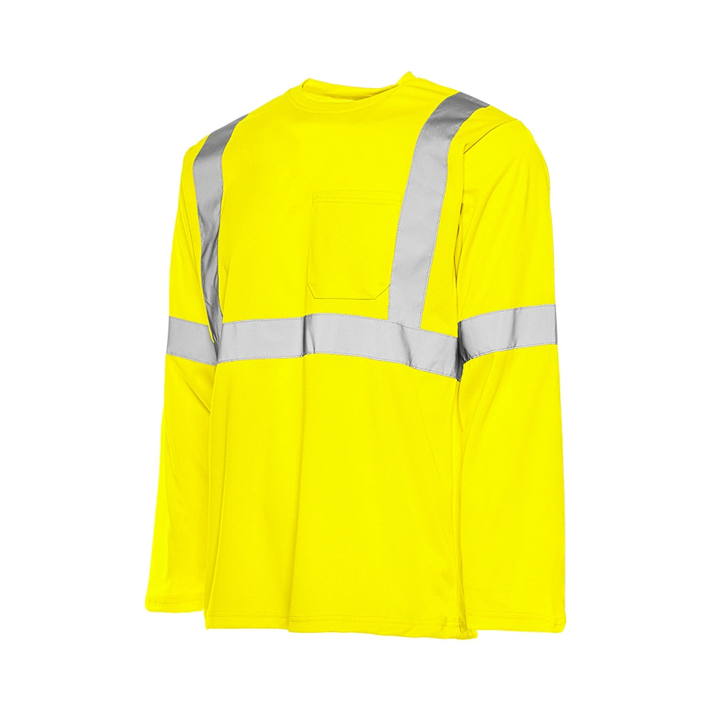 Hi-Vis Long Sleeve Polyester T-Shirt by Ground Force - Style TT6
