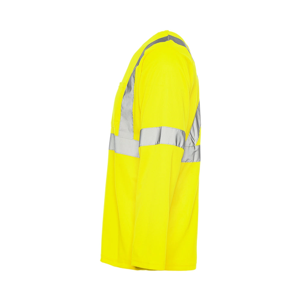 Hi-Vis Long Sleeve Polyester T-Shirt by Ground Force - Style TT6