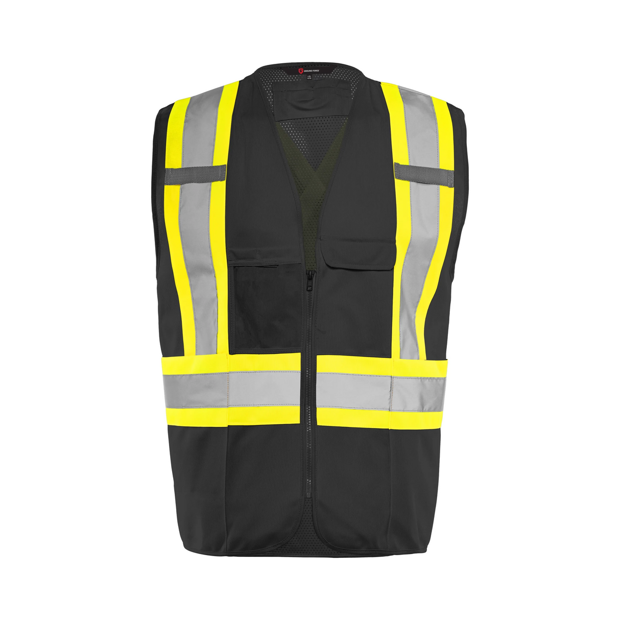 Hi-Vis Traffic Vest with Zipper by Ground Force - Style TV10