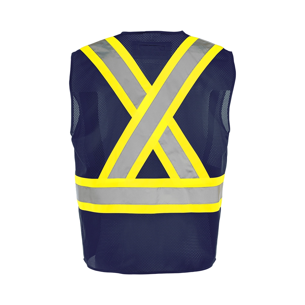 Hi-Vis Traffic Vest with Zipper by Ground Force - Style TV10