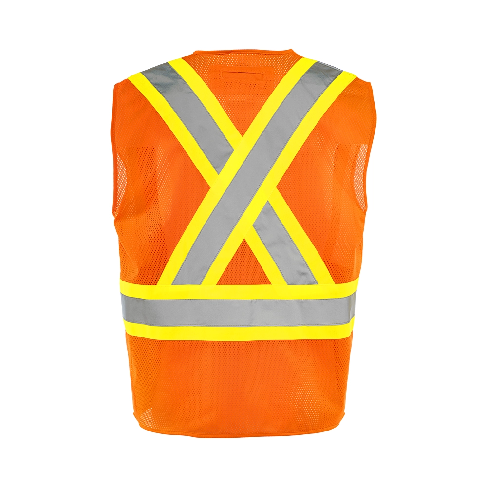 Hi-Vis Traffic Vest with Zipper by Ground Force - Style TV10