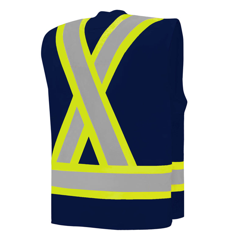 Hi-Vis Deluxe Surveyor's Vest by Ground Force - Style TV20