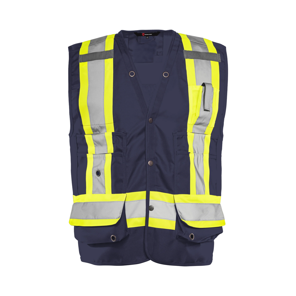 Hi-Vis Deluxe Surveyor's Vest by Ground Force - Style TV20