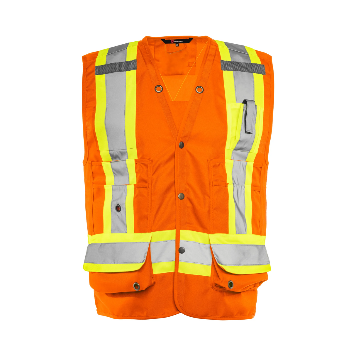 Hi-Vis Deluxe Surveyor's Vest by Ground Force - Style TV20