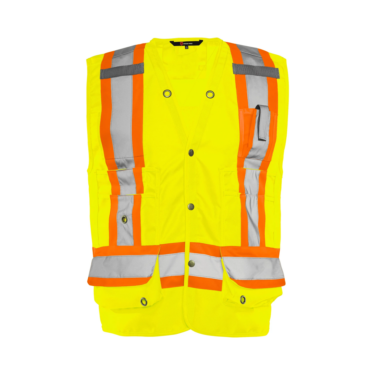 Hi-Vis Deluxe Surveyor's Vest by Ground Force - Style TV20