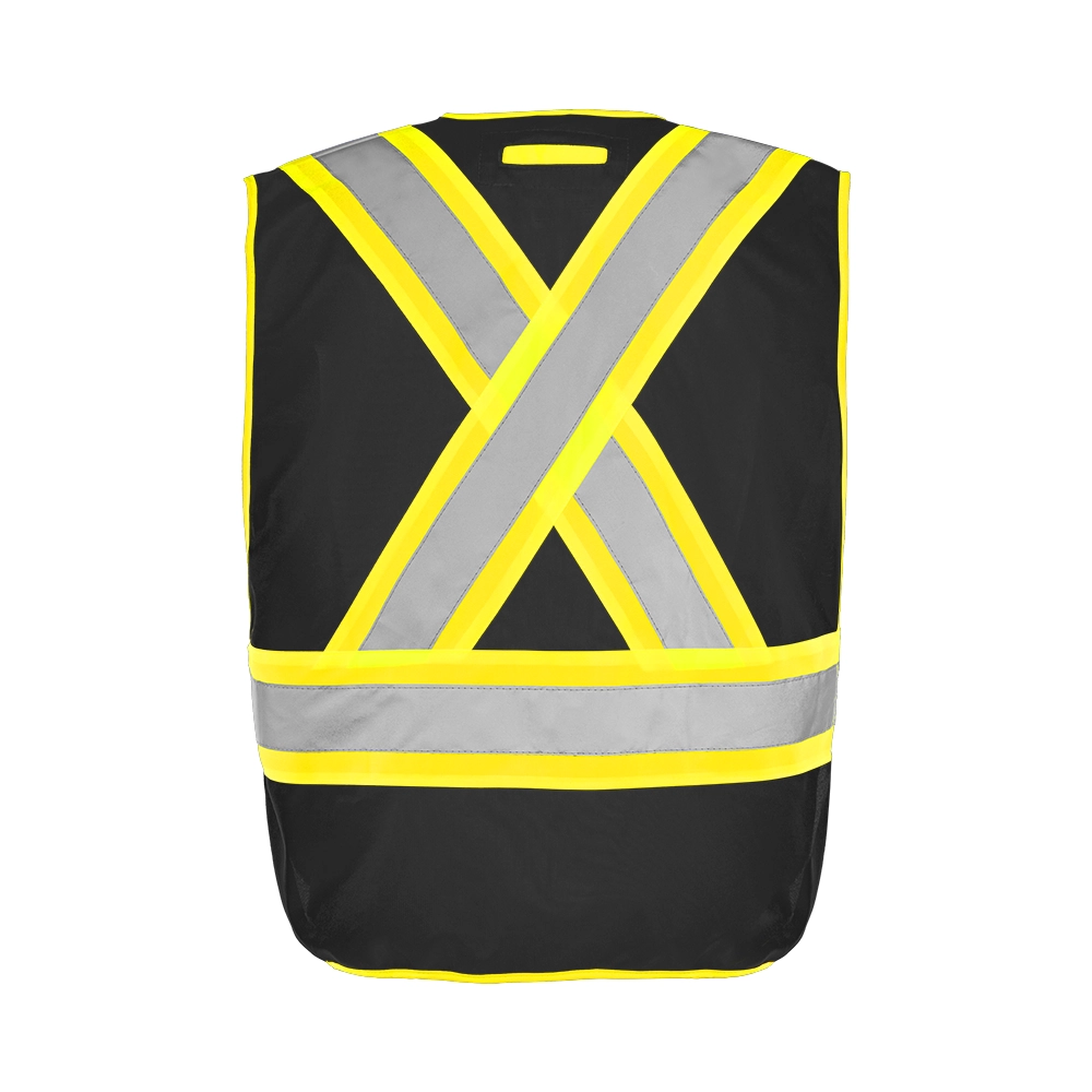 Hi-Vis Universal 5 Pt. Tear-Away Solid Traffic Vest by Ground Force - Style TV2