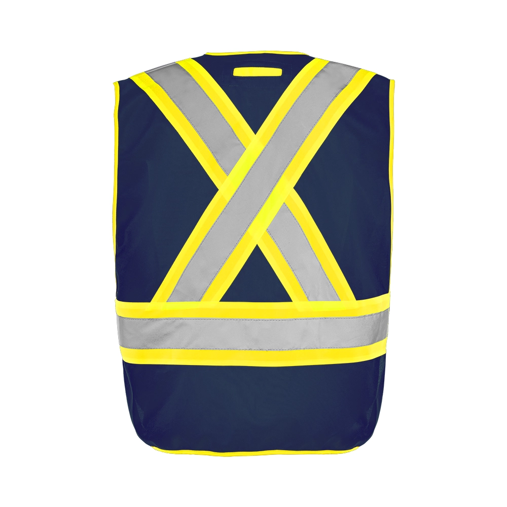 Hi-Vis Universal 5 Pt. Tear-Away Solid Traffic Vest by Ground Force - Style TV2
