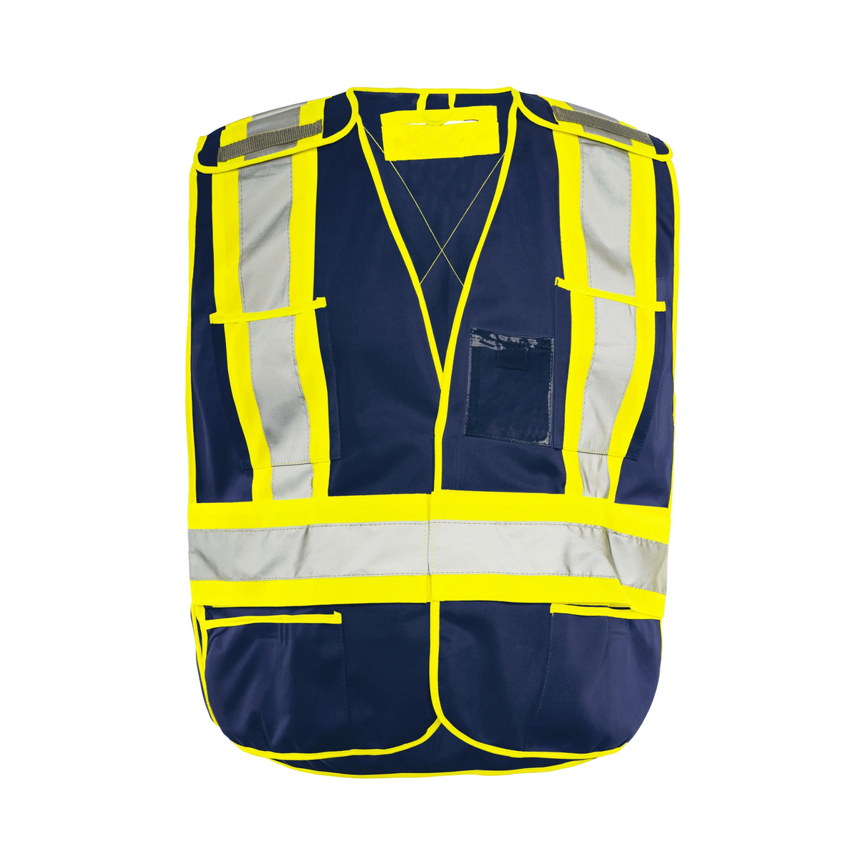 Hi-Vis Universal 5 Pt. Tear-Away Solid Traffic Vest by Ground Force - Style TV2