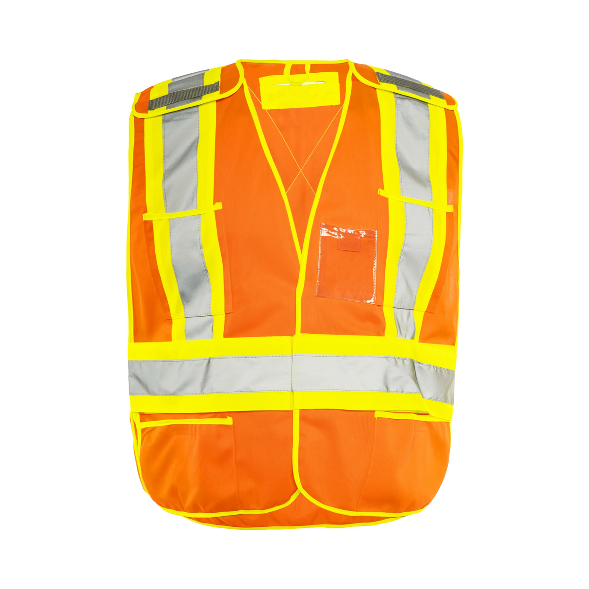 Hi-Vis Universal 5 Pt. Tear-Away Solid Traffic Vest by Ground Force - Style TV2