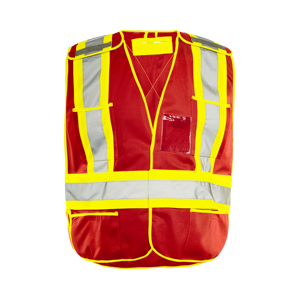 Hi-Vis Universal 5 Pt. Tear-Away Solid Traffic Vest by Ground Force - Style TV2