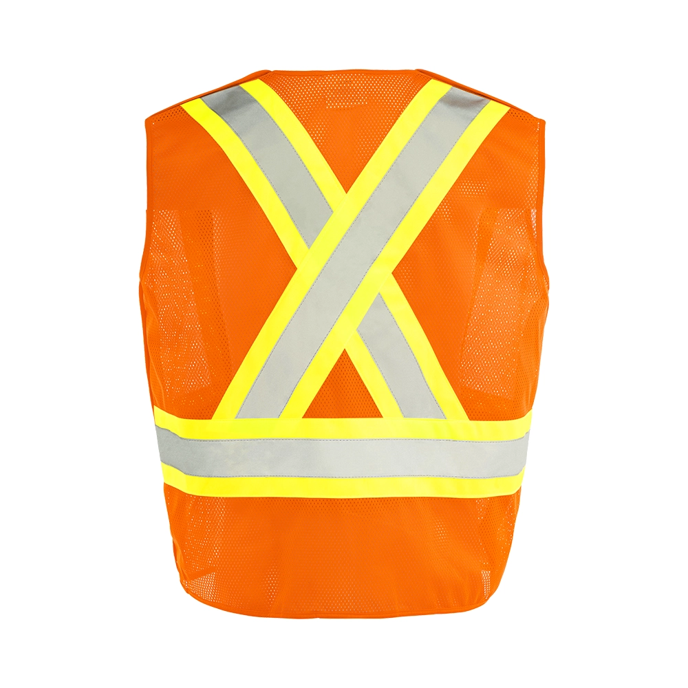 Hi-Vis 5 Pt. Tear-Away Mesh Traffic Vest by Ground Force - Style TV5