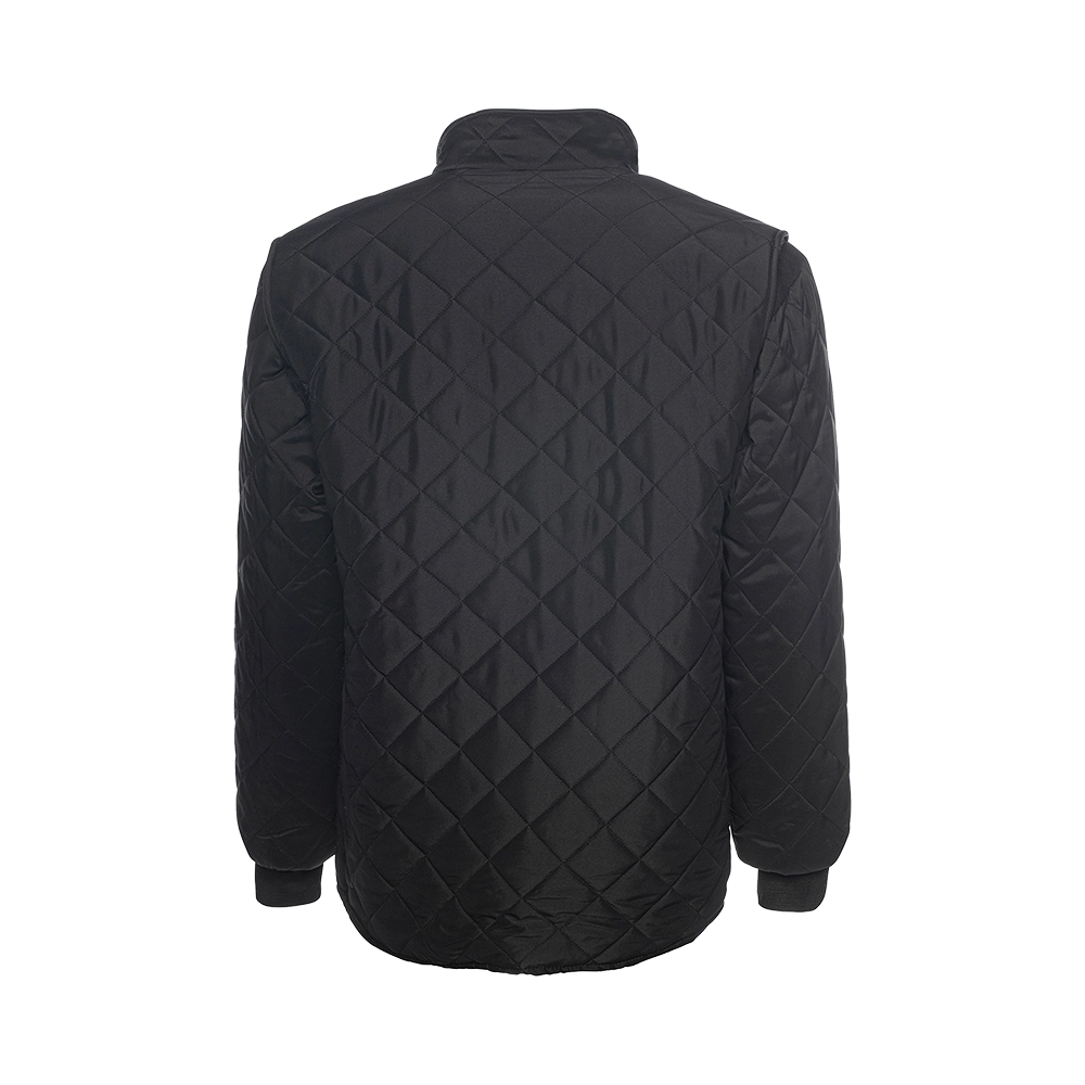 Black Quilted Freezer Jacket by Ground Force - Style WJ1