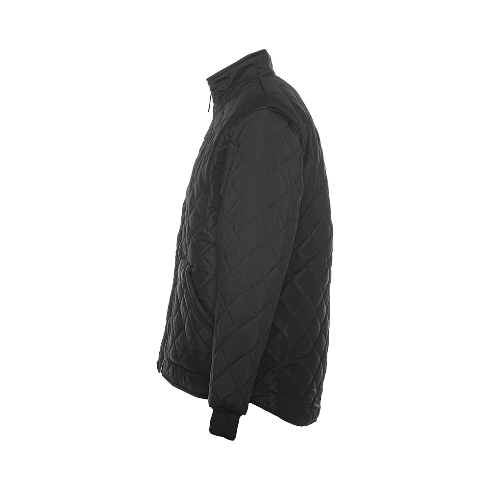 Black Quilted Freezer Jacket by Ground Force - Style WJ1