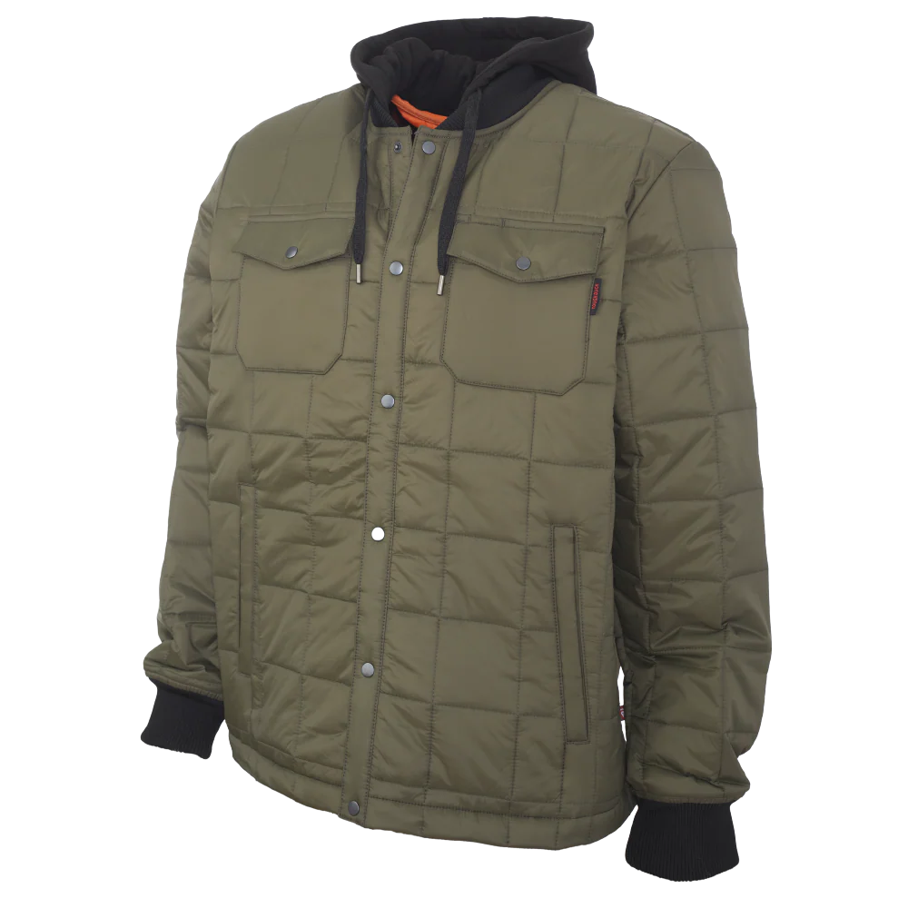 Hooded Freezer Jacket With Primaloft Insulation by Tough Duck - Style WJ38