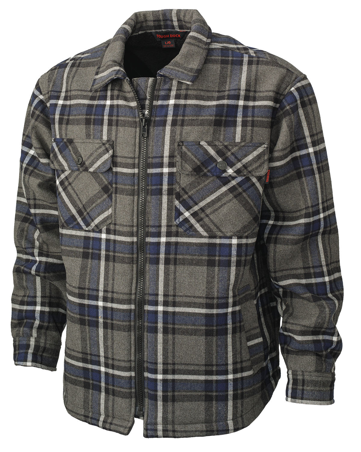 Sherpa Bonded Flannel Jac-Shirt by Tough Duck - Style WS15