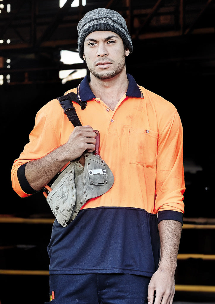 Hi Vis Basic Long Sleeve Polo by Syzmik Workwear - Style ZH232