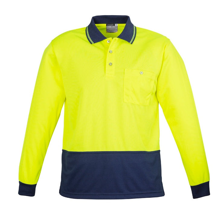 Hi Vis Basic Long Sleeve Polo by Syzmik Workwear - Style ZH232