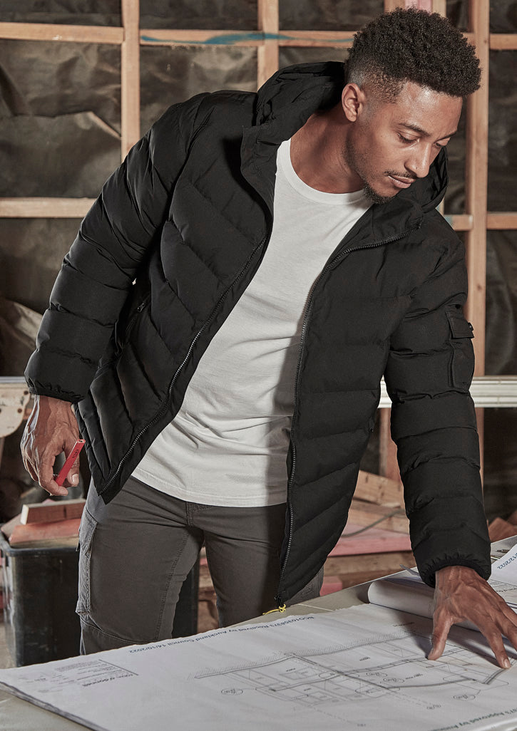 Unisex Streetworx Hooded Puffer Jacket by Syzmik Workwear - Style ZJ240