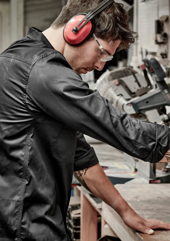 Mens Lightweight Tradie Long Sleeve Shirt by Syzmik Workwear - Style ZW121