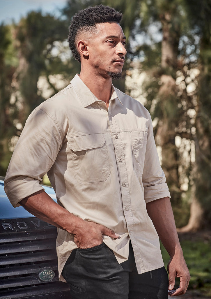 Mens Lightweight Tradie Long Sleeve Shirt by Syzmik Workwear - Style ZW121