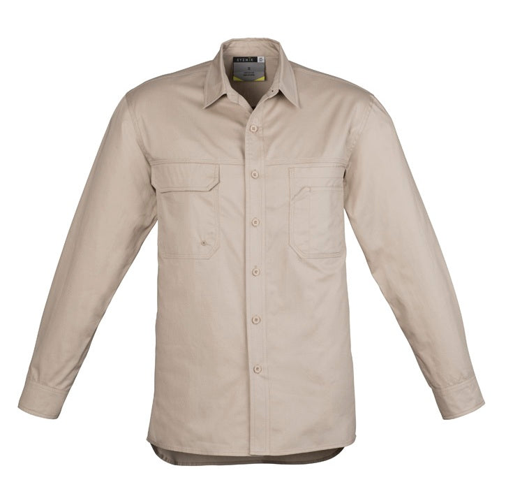 Mens Lightweight Tradie Long Sleeve Shirt by Syzmik Workwear - Style ZW121