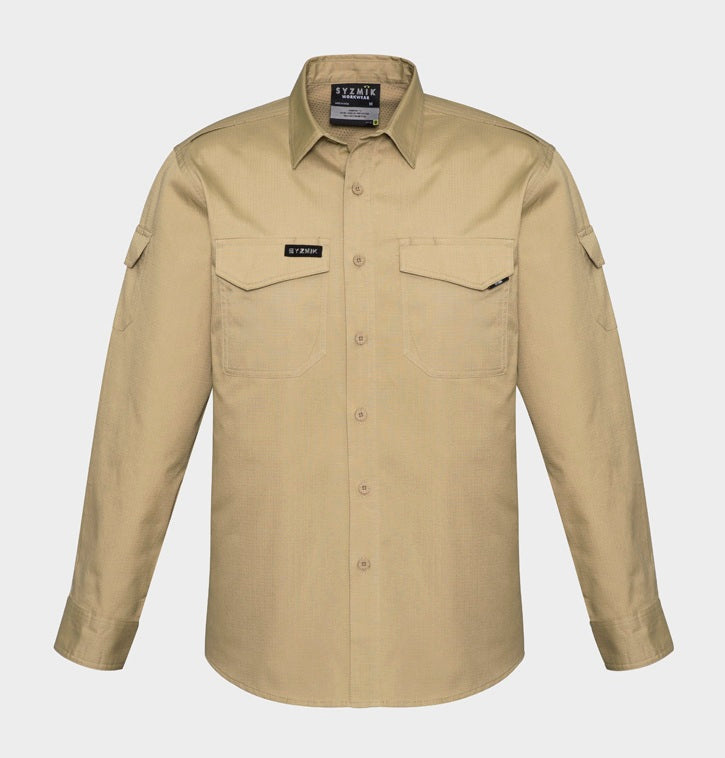 Mens Rugged Cooling Long Sleeve Shirt by Syzmik Workwear - Style ZW400