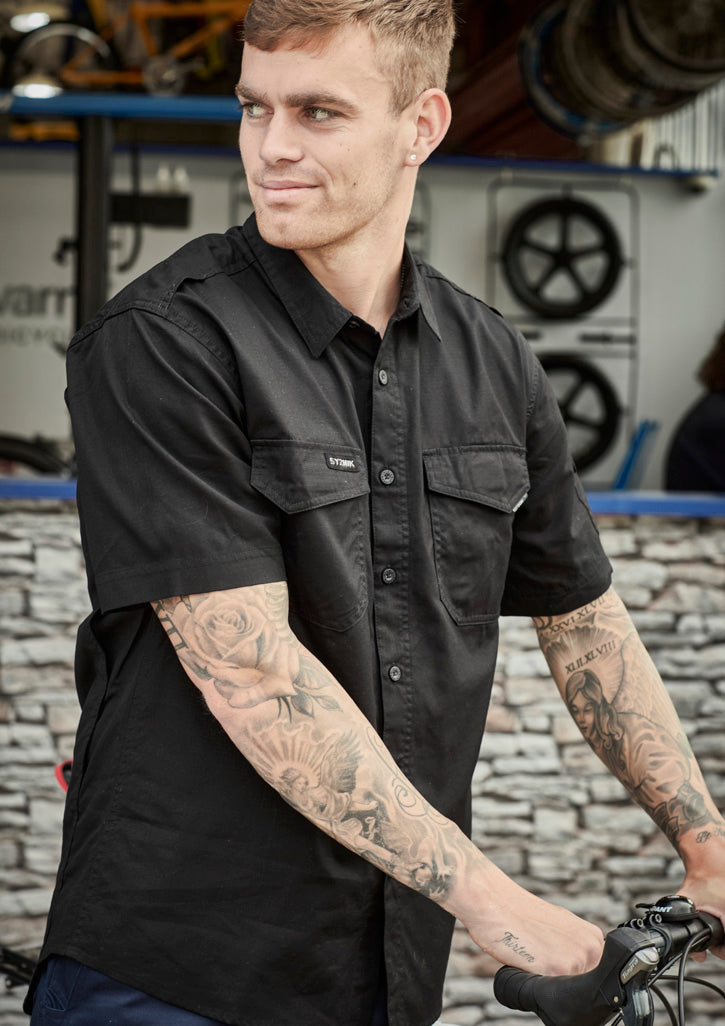 Men's Rugged Cooling Short Sleeve Shirt by Syzmik Workwear - Style ZW405