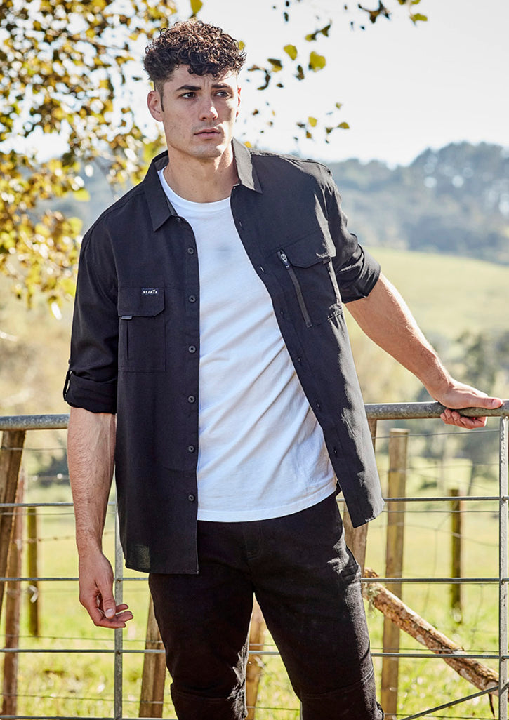 Mens Outdoor Long Sleeve Shirt by Syzmik Workwear - Style ZW460