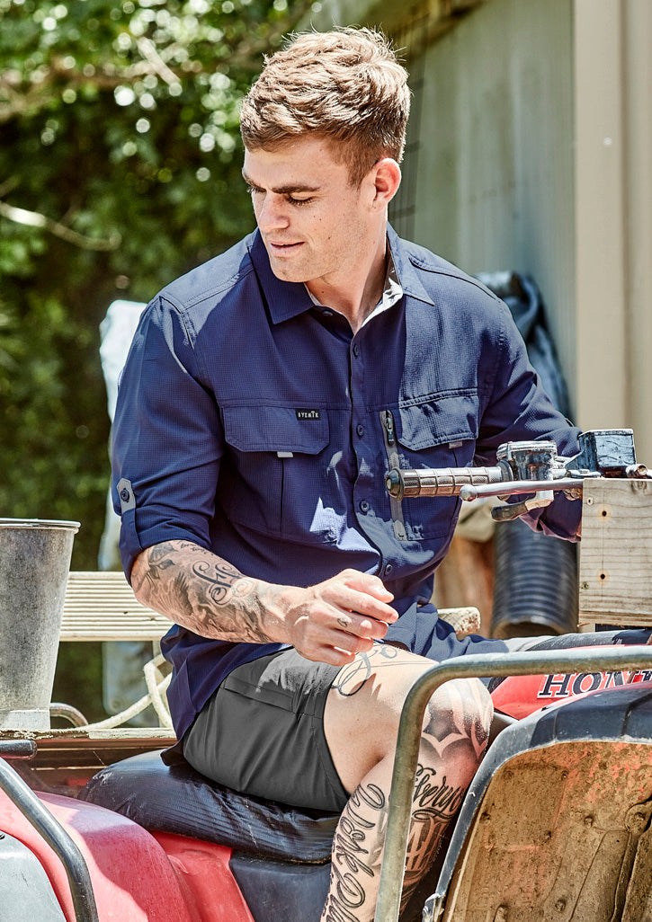 Mens Outdoor Long Sleeve Shirt by Syzmik Workwear - Style ZW460