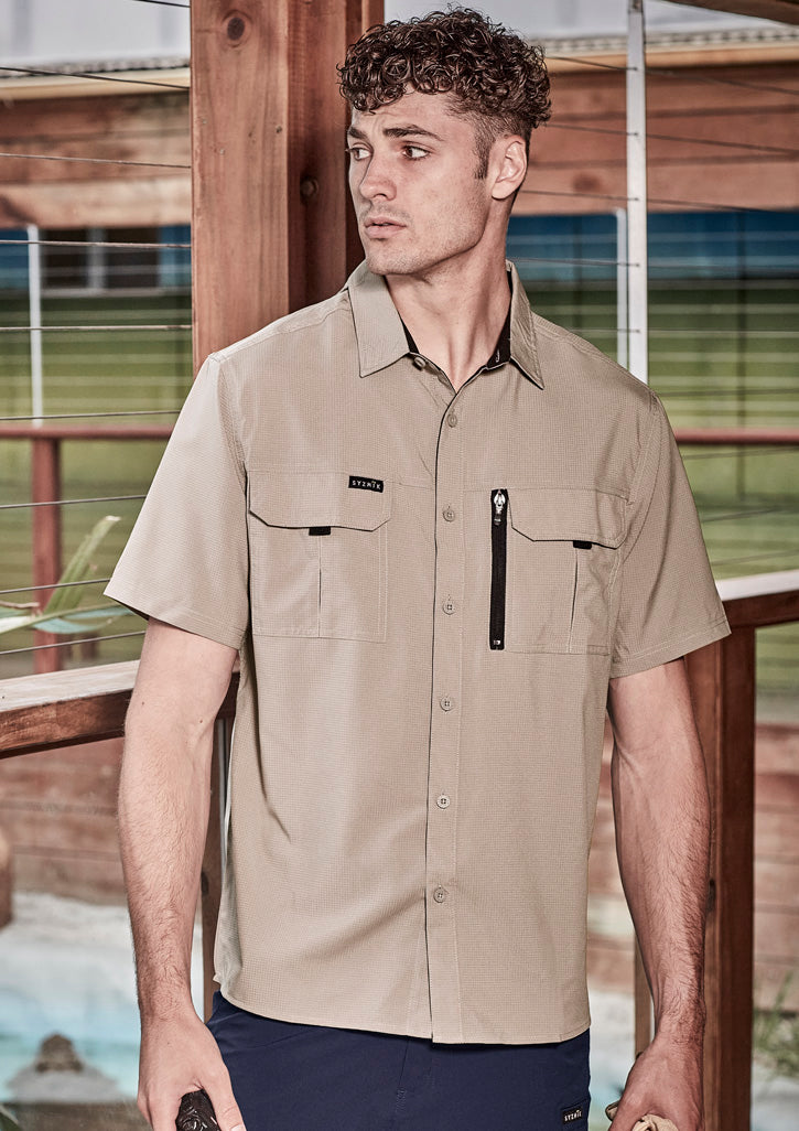 Men's Outdoor Short Sleeve Shirt by Syzmik Workwear - Style ZW465