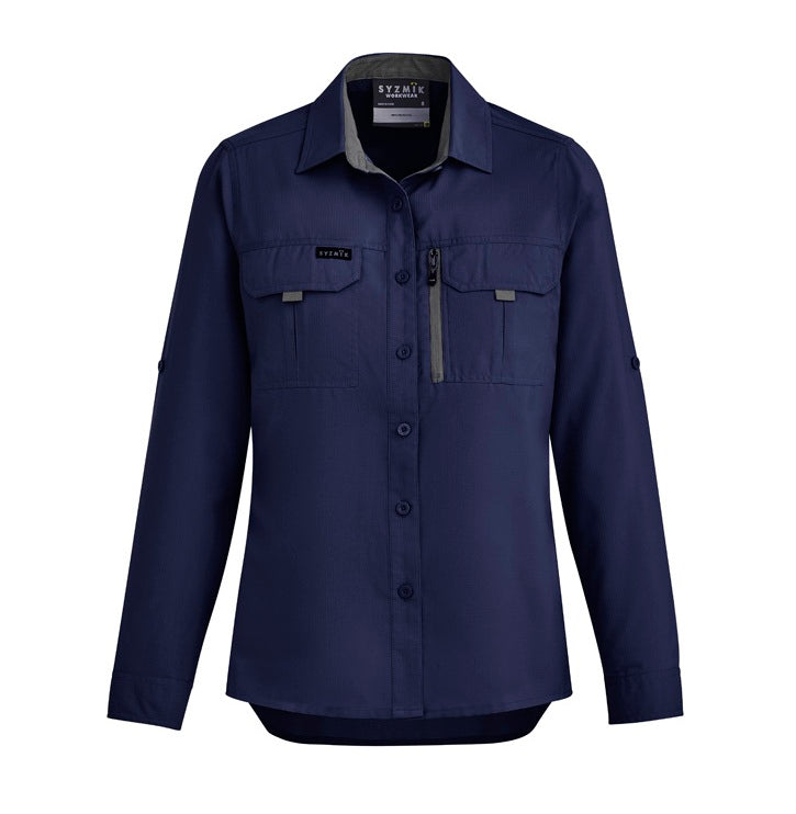 Women's Outdoor Long Sleeve Shirt by Syzmik Workwear - Style ZW760