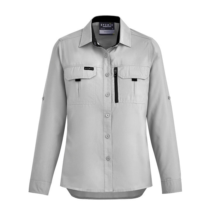 Women's Outdoor Long Sleeve Shirt by Syzmik Workwear - Style ZW760
