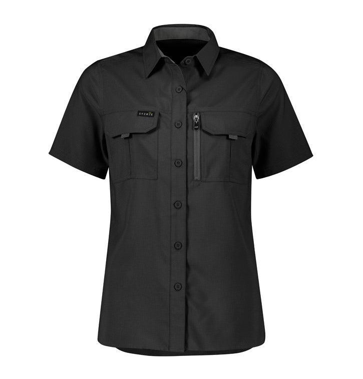 Women's Outdoor Short Sleeve Shirt by Syzmik Workwear - Style ZW765