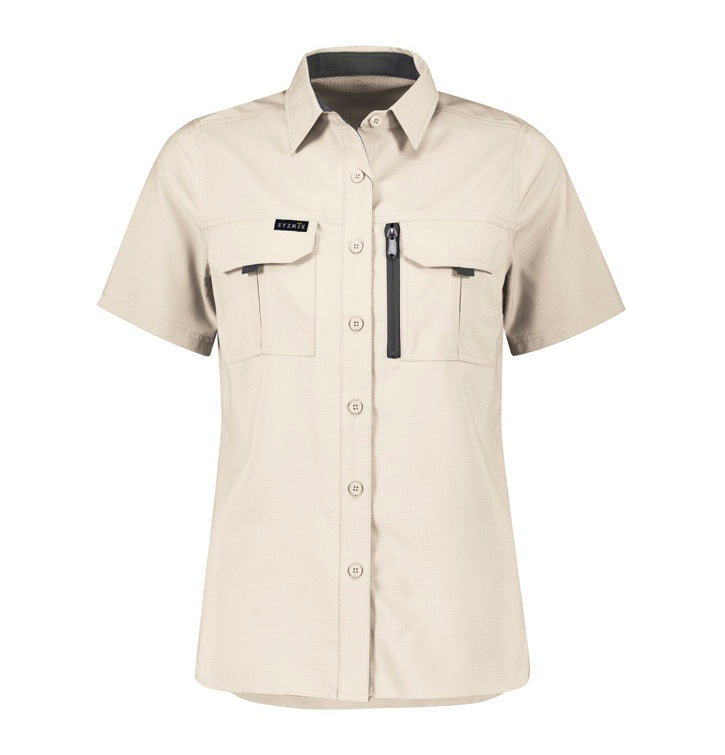 Women's Outdoor Short Sleeve Shirt by Syzmik Workwear - Style ZW765