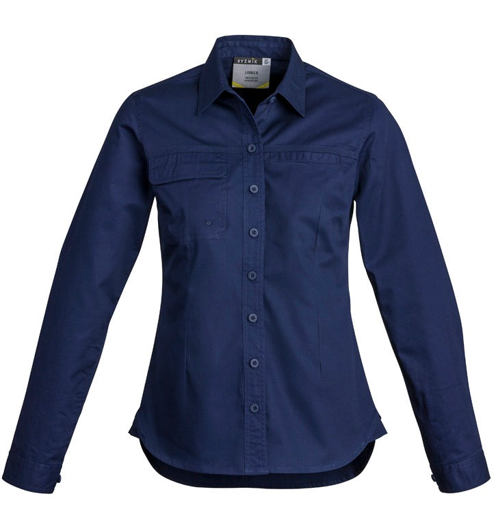 Women's Lightweight Tradie Long Sleeve Shirt by Syzmik Workwear - Style ZWL121