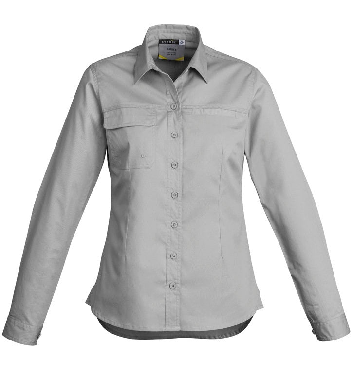 Women's Lightweight Tradie Long Sleeve Shirt by Syzmik Workwear - Style ZWL121