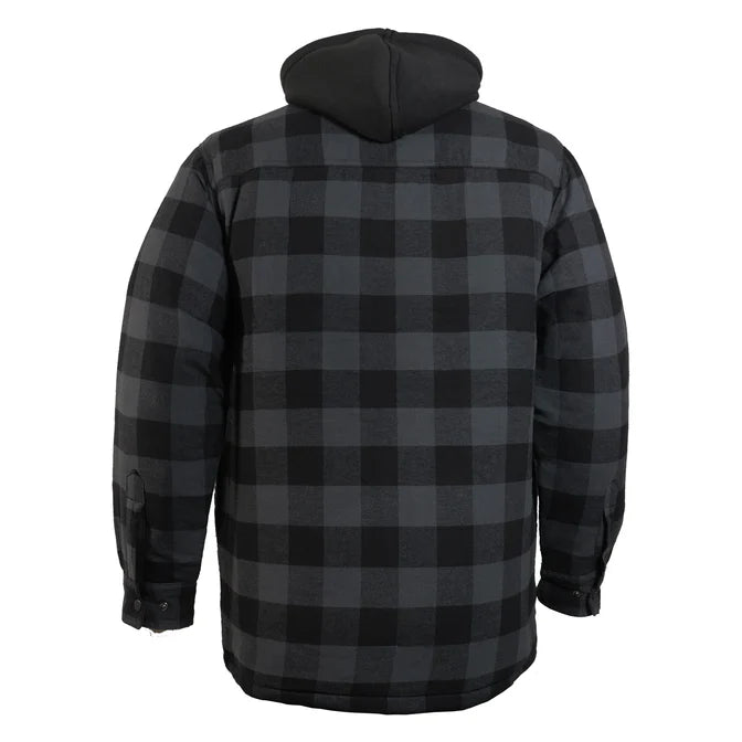 Flannel Lined Shirt with Hood by GATTS Workwear - Style626DCF
