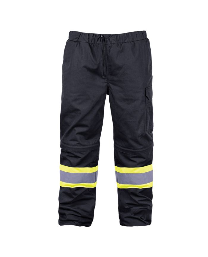 Black Hi-Vis Airflow Pants with Removable Legs by Terra Workwear - Style 116628