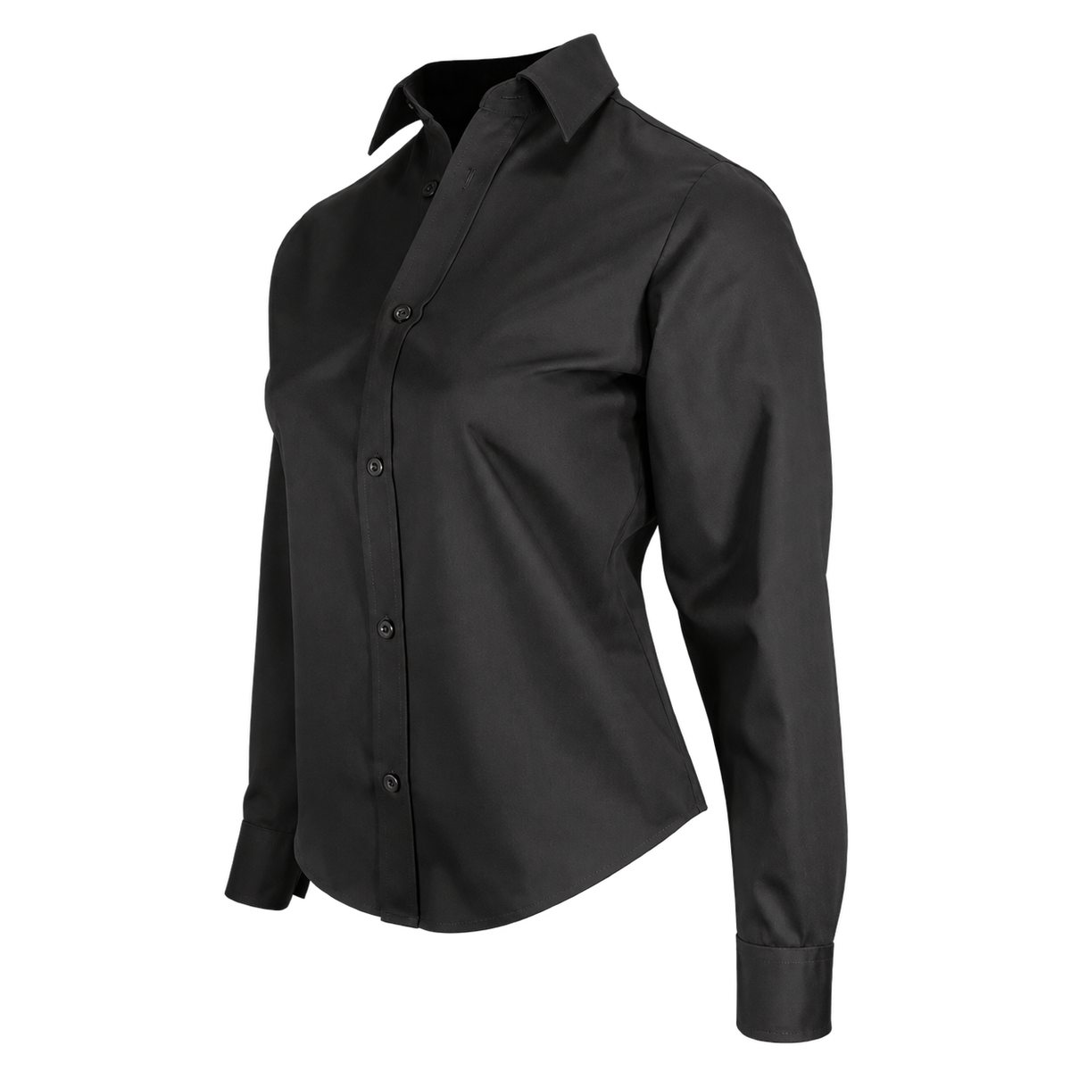 GATTS 623EX women's long sleeve work shirt — Black, front view