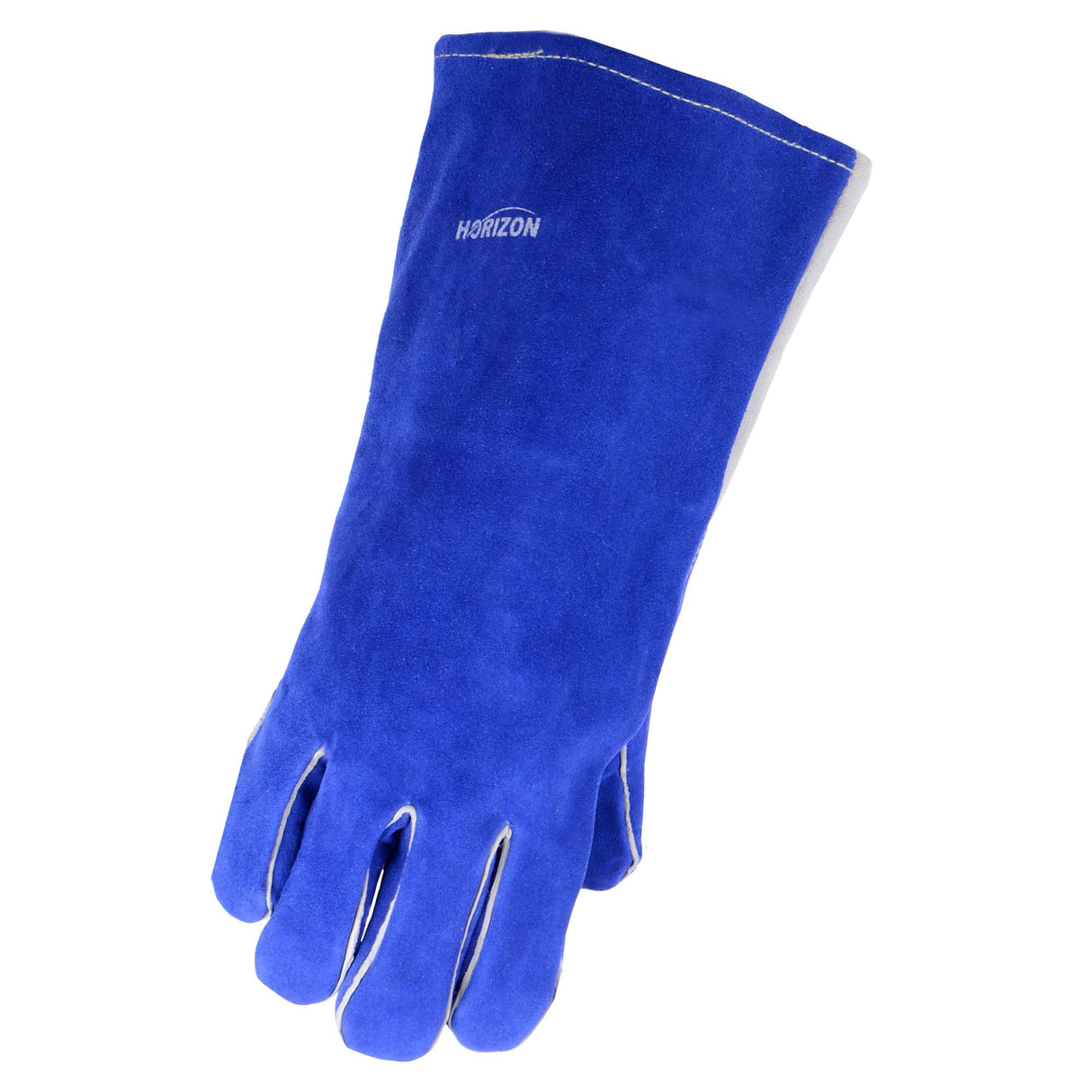 Premium Blue Split Leather Welders Gloves with Kevlar Stitching