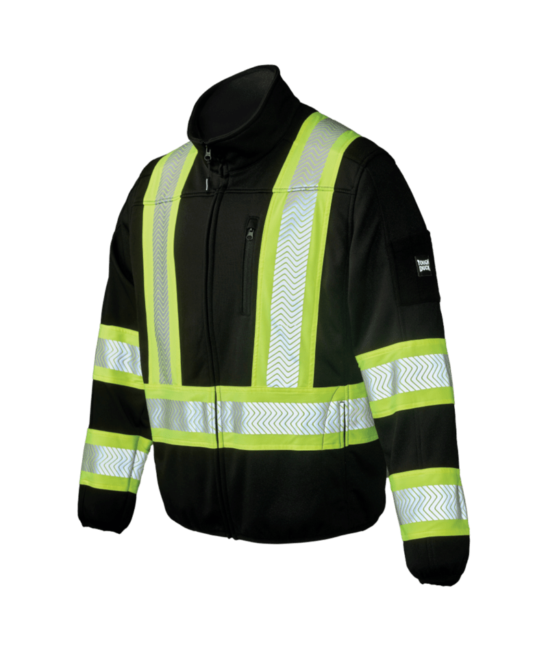 Zip Front Fleece Safety Jacket by Tough Duck - Style SJ49