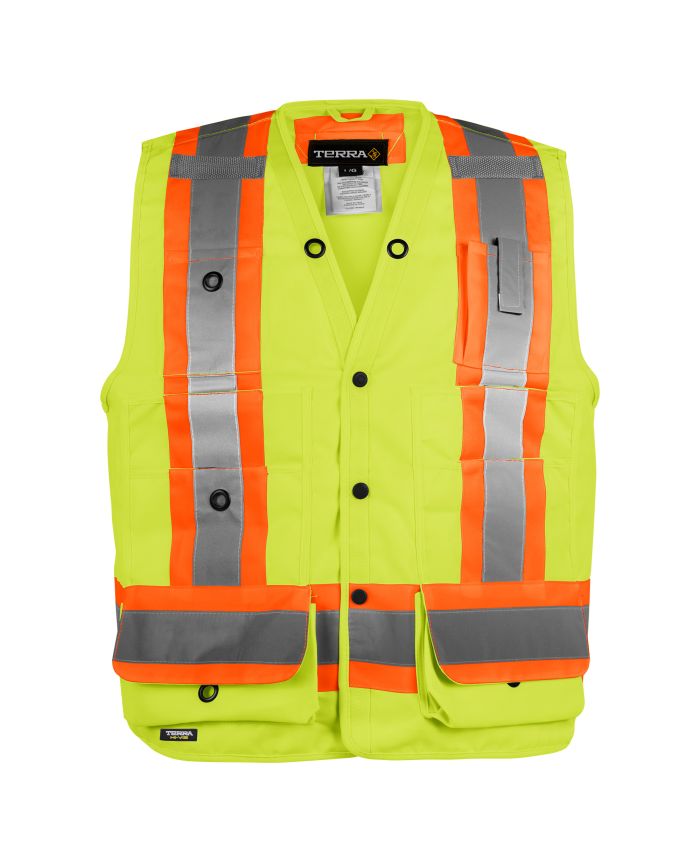 Hi-Vis Surveyor's Vest by TERRA Workwear - Style 116522